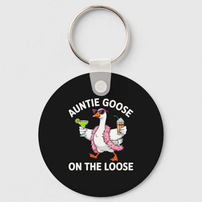 Llavero Auntie Goose On The Loose Funny Goose Gles St Patr (Anverso)