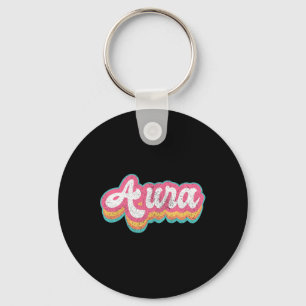 Llavero Aura Chica de nombre Vintage 70s 80s Personalizado