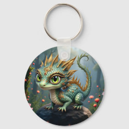 Llavero Auren – pequeño dragón del bosque esmeralda