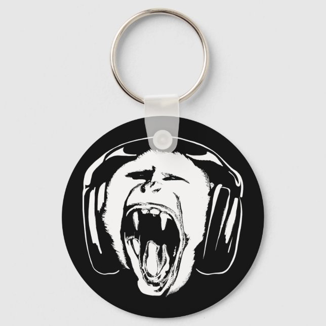 Llavero Auriculares Monkey Music Lover (Anverso)