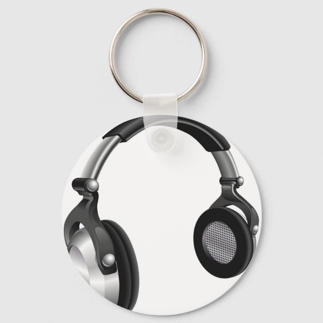 Llavero Auriculares para DJ de gran tamaño (Anverso)