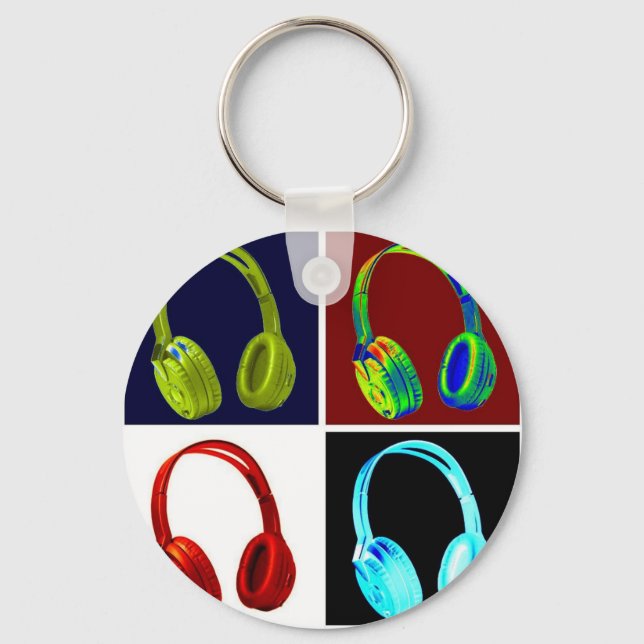 Llavero Auriculares Pop Art (Anverso)