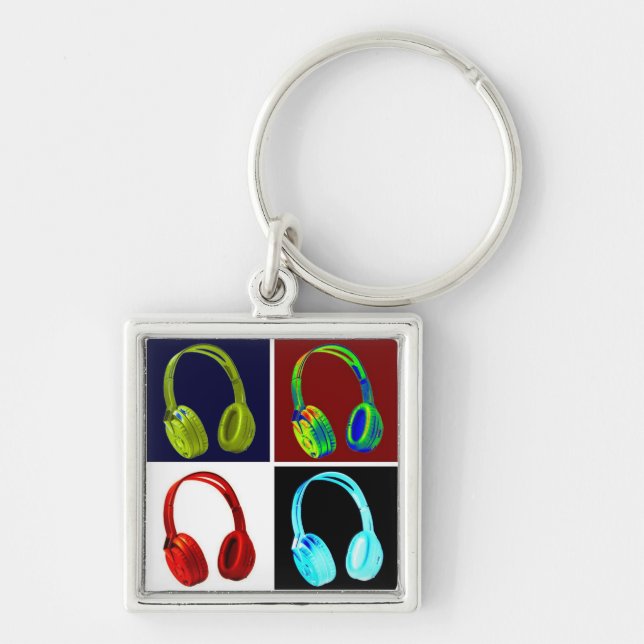 Llavero Auriculares Pop Art (Frente)