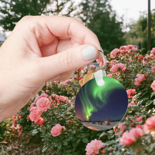 Llavero Aurora boreal en el lago Bear