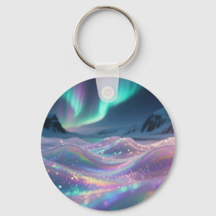Llavero Aurora Boreal Ondas Brillantes Fantasía