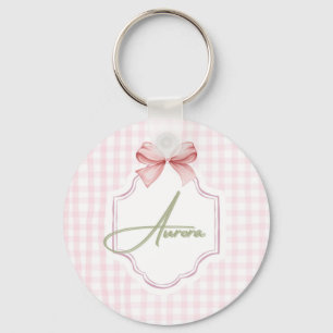 Llavero Aurora Impresión personalizada de Bow rosa y Gingh