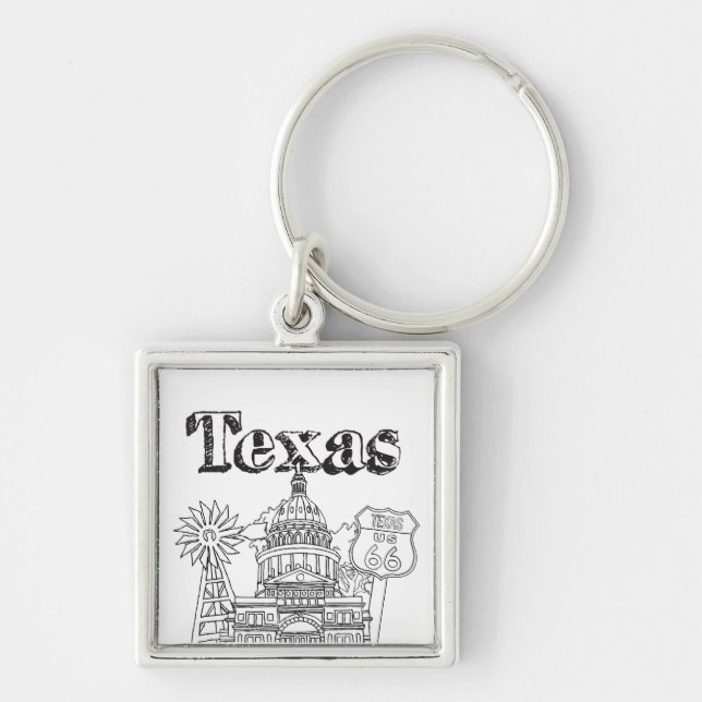 Llavero Austin Texas Art Vacation Texas Souvenir Design (Frente)