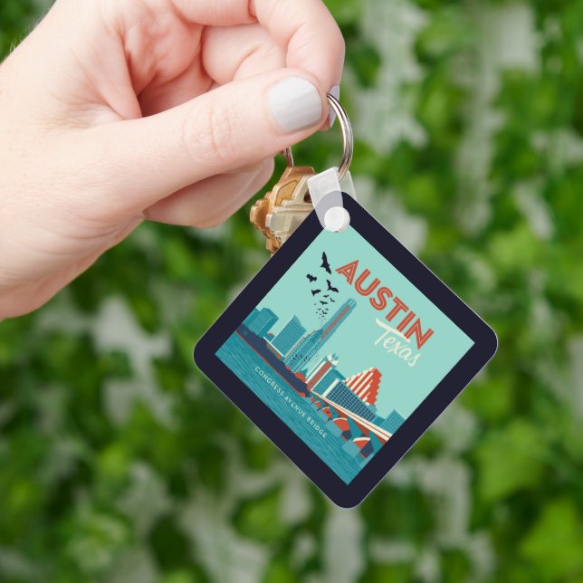 Llavero Austin, Texas | Puente de la Avenida del Congreso (Mano)