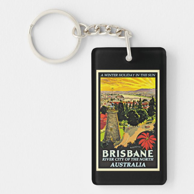 Llavero Australia-Brisbane, feriado de invierno, (Frente)