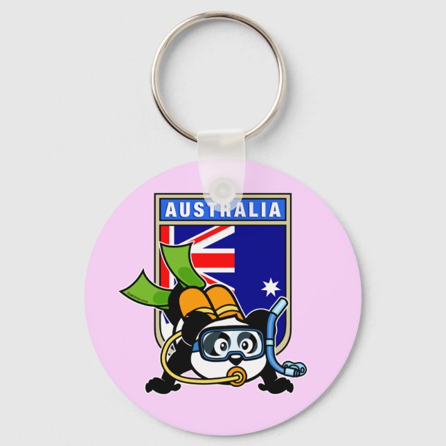 Llavero Australia Scuba Diving Panda (Anverso)