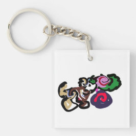 Llavero Australian shepherd and roses joy