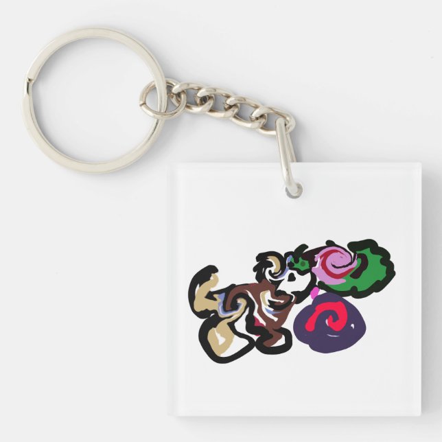 Llavero Australian shepherd and roses joy (Frente)