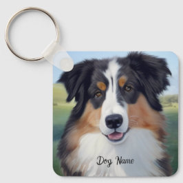 Llavero Australian Shepherd Portrait  - 