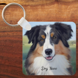 Llavero Australian Shepherd Portrait  - 