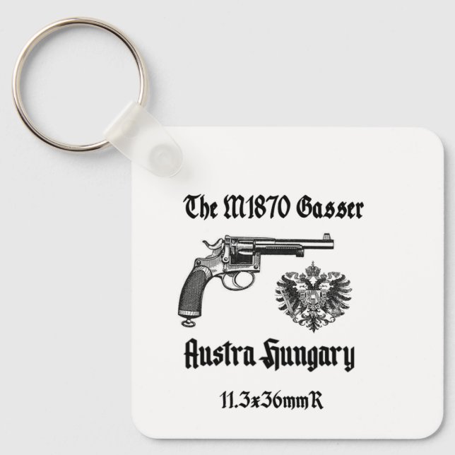 Llavero Austria Hungría M1870 Gasser Revolver (Anverso)