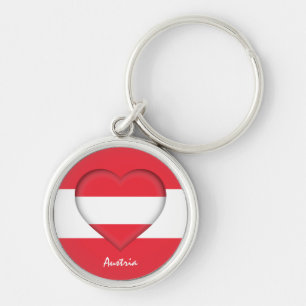 Llavero Austria y Corazón, Moda/Deporte de la Bandera Aust