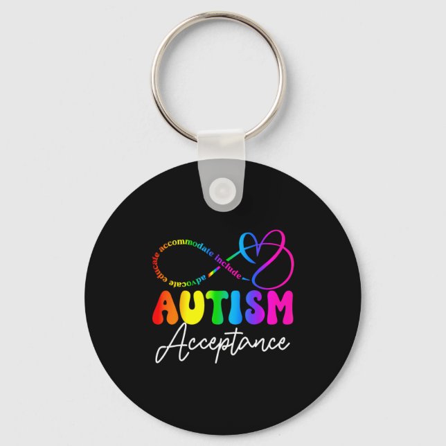 Llavero Autism Awareness Acceptance Infinity Symbol Advoca (Anverso)
