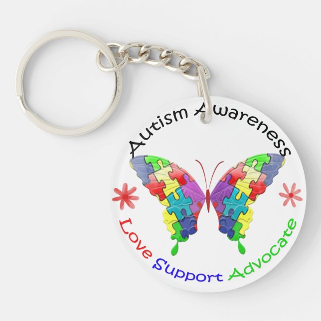 Llavero Autism Awareness Butfly (Frente)