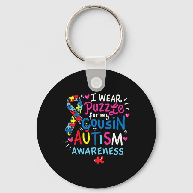 Llavero Autism Awareness Cousin Gift Tee (Anverso)