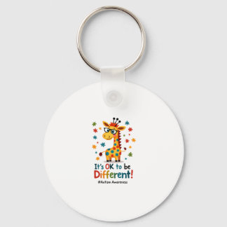 Llavero Autism Awareness Cute Giraffe Animal Its Ok To Be 