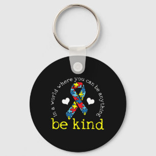 Llavero Autism Awareness Kindness Ribbon Heart