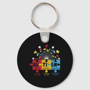 Llavero Autism Awareness Puzzle Elementos químicos Periódi