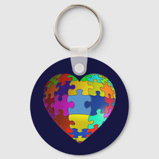 Llavero Autism Awareness Puzzle Heart