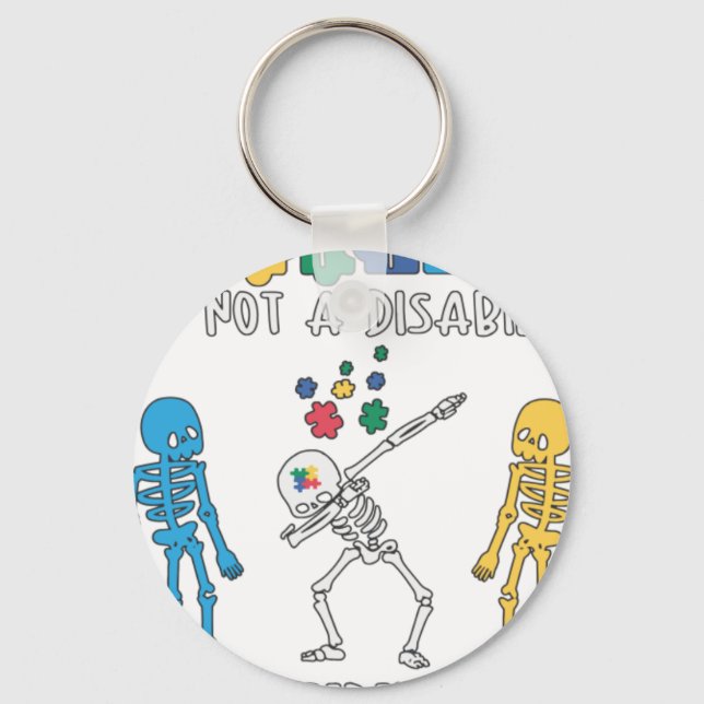 Llavero Autism It's Not a Disability, It's a Different Abi (Anverso)