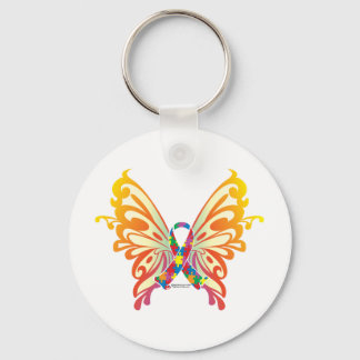 Llavero Autism Ribbon Butfly