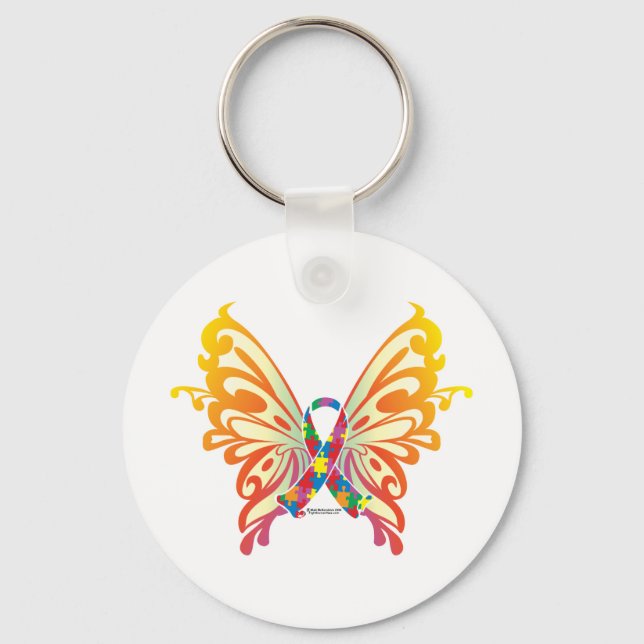 Llavero Autism Ribbon Butfly (Anverso)