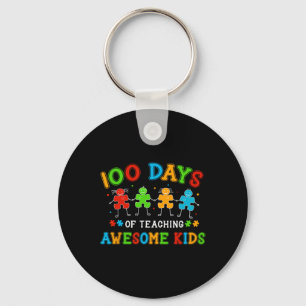 Llavero Autismo 100° Día De La Escuela 100 Días De Enseñan