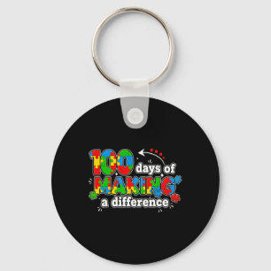 Llavero Autismo 100 días haciendo una diferencia divertido