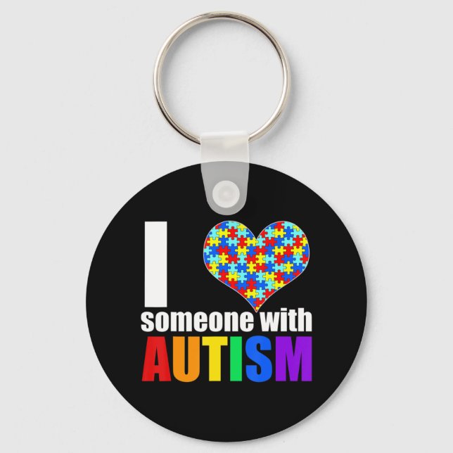 Llavero Autismo Conciencia Autismo Autismo Mamá amo a algu (Anverso)