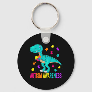 Llavero Autismo Conciencia Dinosaurio Rompecabezas de auti
