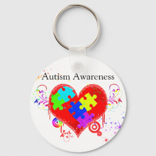 Llavero Autismo Corazón Brillante