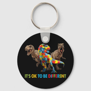 Llavero Autismo de dinosaurio El diseño de conciencia inc