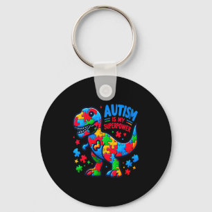 Llavero Autismo de Mujeres - Dinosaurio - Rompecabezas - A
