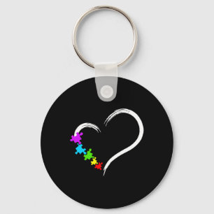 Llavero Autismo del corazón Conciencia Amor Rompecabezas S