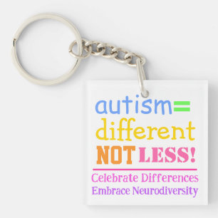 Llavero Autismo=Distinto No Menos Autismo Clásico Acrílico
