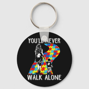 Llavero Autismo Mamá, nunca caminarás sola para apoyar las