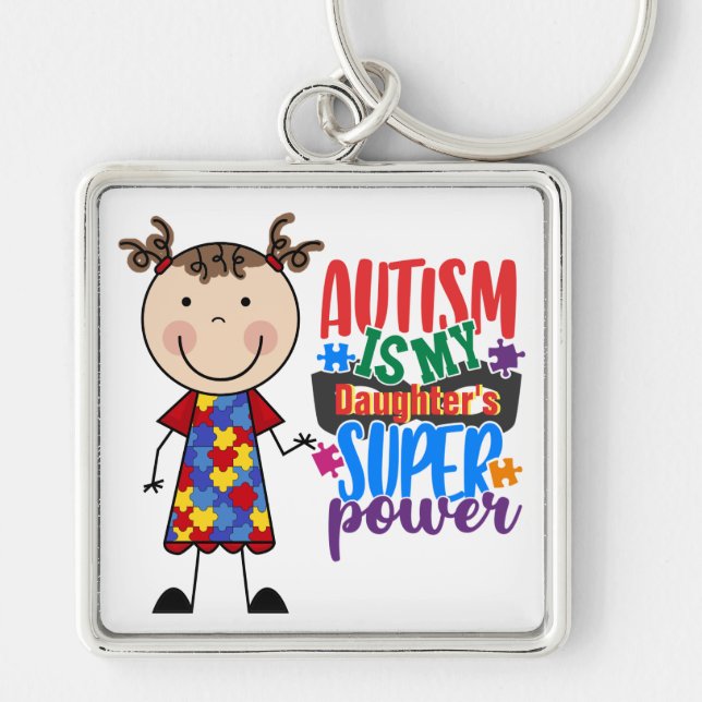 Llavero Autismo - Mantener o crear su propia cadena de cla (Frente)