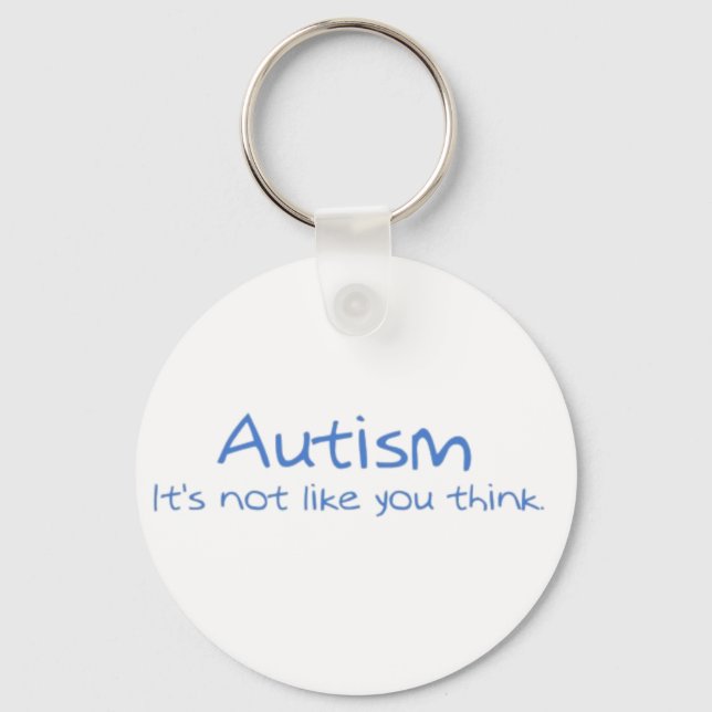 Llavero "Autismo: No es como tú piensas". (Anverso)