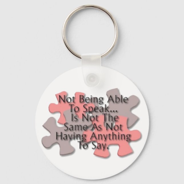 Llavero "Autismo: no hablar" Keychain (Anverso)