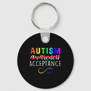 Llavero Autismo - Rojo En Cambio - Aceptación No Concienci