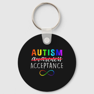 Llavero Autismo - Rojo En Cambio - Aceptación No Concienci