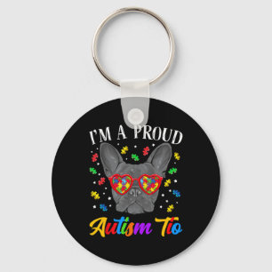 Llavero Autismo Tío Bulldog Francés Gles De Rompecabezas D