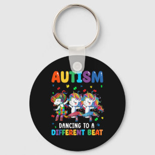 Llavero Autismo Unicornio Bailando Al Compás Diferente Aut