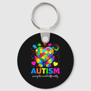 Llavero Autismo viendo el mundo de manera diferente autism