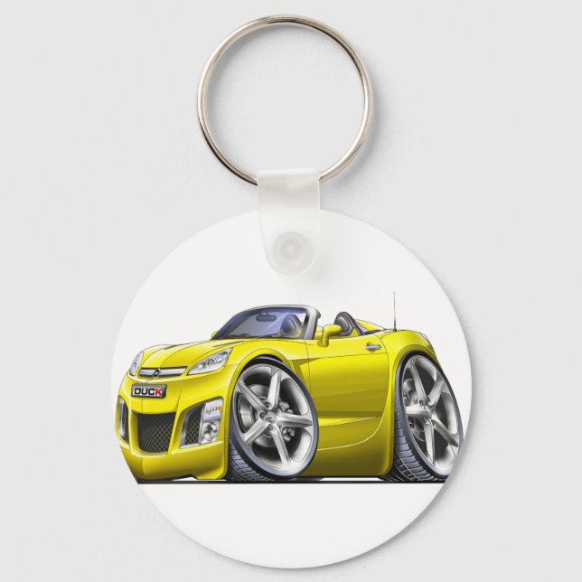 Llavero Auto amarillo cielo (Anverso)