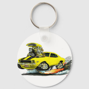 Llavero Auto amarillo-negro de Camaro RS de 1969